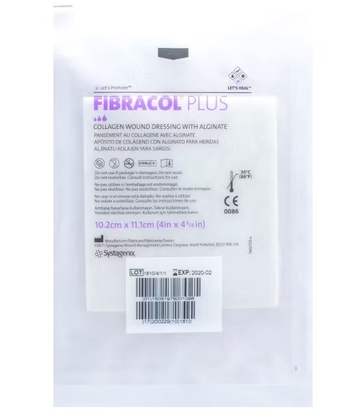 Fibracol Plus 10,2* 11,1cm 1St. Kollagenverband mit Alginat